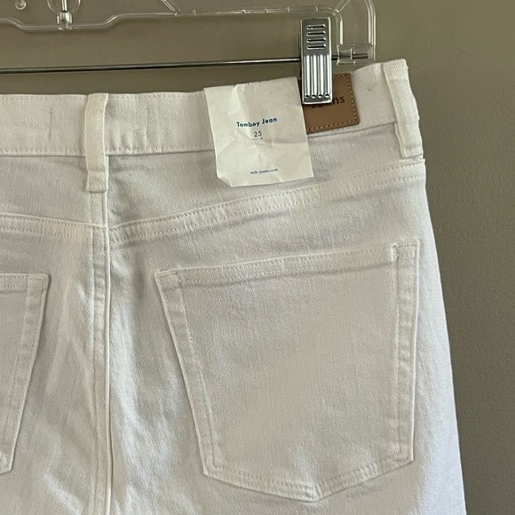 Anthropologie MiH Jeans Womens white Denim‎ Jeans Tomboy Jean Skinny Boyfriend - Picture 6 of 11